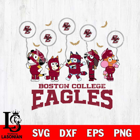 Boston College Eagles Bluey Halloween Spooky Svg Eps Dxf Png File, Digital Download, Instant Download