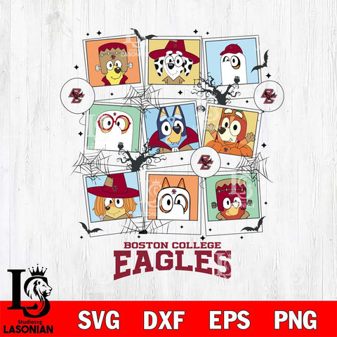 Boston College Eagles Bluey Halloween Sport Svg Eps Dxf Png File, Digital Download, Instant Download