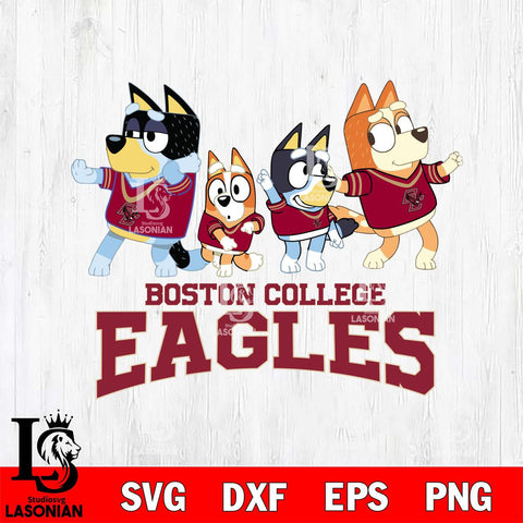 Boston College Eagles Bluey Mode Dance Squats Svg Eps Dxf Png File, Digital Download, Instant Download