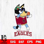 Boston College Eagles Christmas Bluey Bandit Heeler Cut Files,Bluey Cricut,Christmas Svg , Bluey svg , Digital Download, dxf eps png pdf file