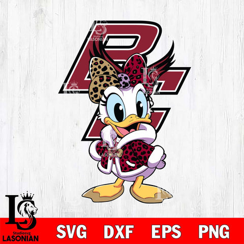 Boston College Eagles Fancy Daisy Duck Disney Svg Eps Dxf Png File, Digital Download, Instant Download