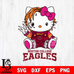 Boston College Eagles Hello Kitty Horror Svg Eps Dxf Png File, Digital Download