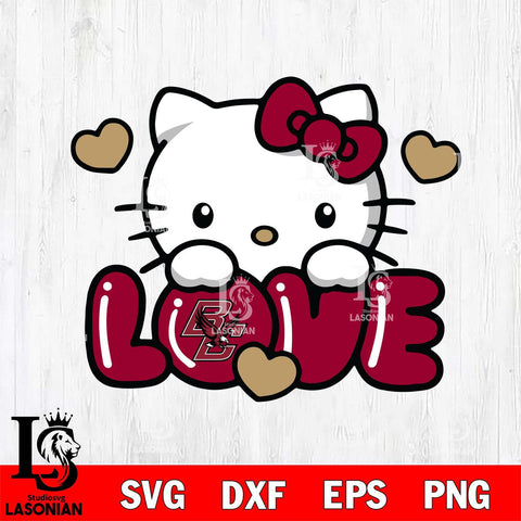 Boston College Eagles Hello Kitty Love Svg Eps Dxf Png File, Digital Download, Instant Download