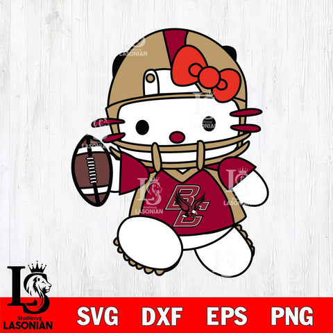 Boston College Eagles Hello Kitty sport 11 Svg Eps Dxf Png File, NCAA svg, Digital Download, Instant Download