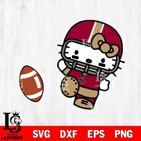 Boston College Eagles Hello Kitty sport 12 Svg Eps Dxf Png File, NCAA svg, Digital Download, Instant Download