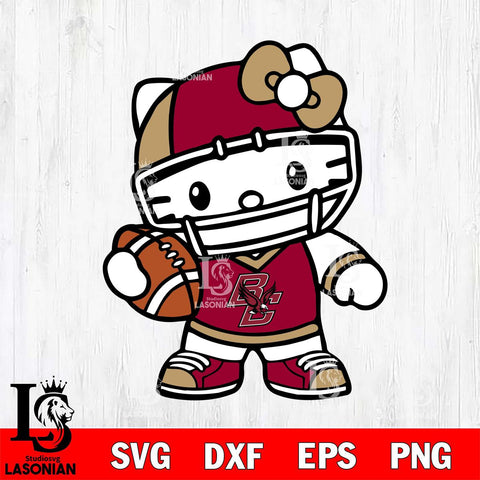 Boston College Eagles Hello Kitty sport 2 Svg Eps Dxf Png File, NCAA svg, Digital Download, Instant Download