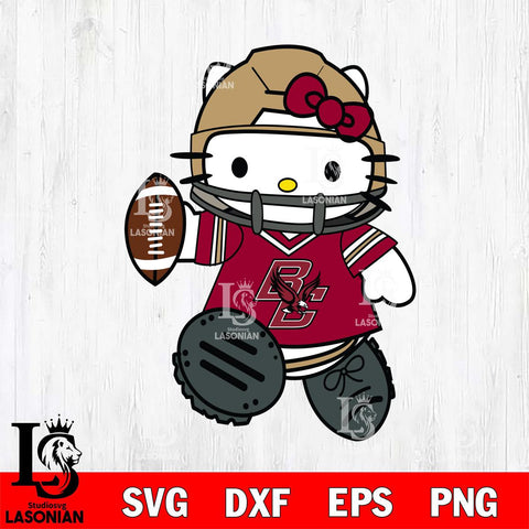 Boston College Eagles Hello Kitty sport Svg Eps Dxf Png File, NCAA svg, Digital Download, Instant Download