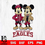 Boston College Eagles Mickey Minnie Mouse Football Svg Eps Dxf Png File, NCAA svg , File Cut , Digital Download , Instant Download, Cut Svg Files