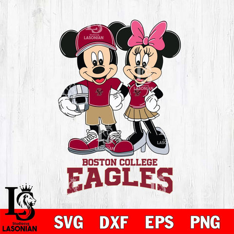 Boston College Eagles Mickey Minnie Mouse Helmet Svg Eps Dxf Png File, NCAA svg , File Cut , Digital Download , Instant Download, Cut Svg Files