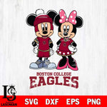 Boston College Eagles Mickey Minnie Mouse Pink Svg Eps Dxf Png File, NCAA svg , File Cut , Digital Download , Instant Download, Cut Svg Files