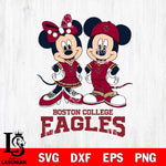 Boston College Eagles Mickey Minnie Mouse rugby ball Svg Eps Dxf Png File, NCAA svg , File Cut , Digital Download , Instant Download, Cut Svg Files