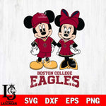 Boston College Eagles Mickey Minnie Rugby Svg Eps Dxf Png File, NCAA svg , File Cut , Digital Download , Instant Download, Cut Svg Files