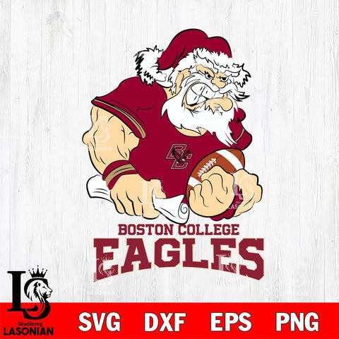 Boston College Eagles Santa Claus Angry Svg dxf eps png pdf file,NCAA svg,Digital Download,Cricut file