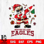 Boston College Eagles Santa Claus Football Svg dxf eps png pdf file,NCAA svg,Digital Download,Cricut file