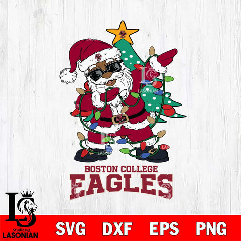 Boston College Eagles Santa Claus Ugly Christmas Svg dxf eps png pdf file,NCAA svg,Digital Download,Cricut file