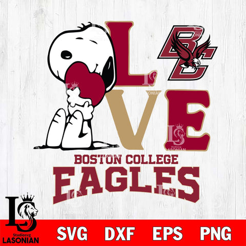 Boston College Eagles Snoopy Sport 10 Svg Eps Dxf Png File, Digital Download