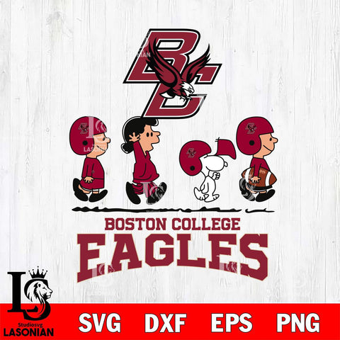 Boston College Eagles Snoopy Sport 12 Svg Eps Dxf Png File, Digital Download