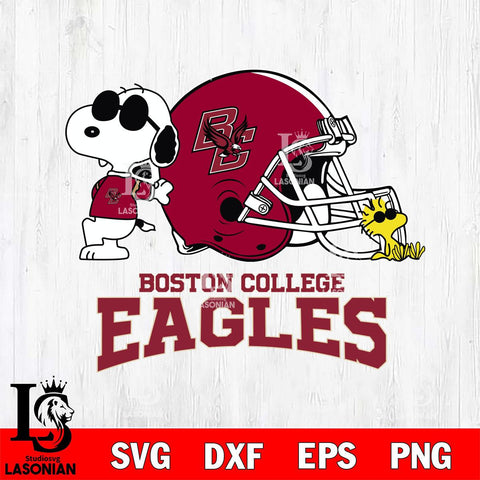 Boston College Eagles Snoopy Sport 2 Svg Eps Dxf Png File, Digital Download