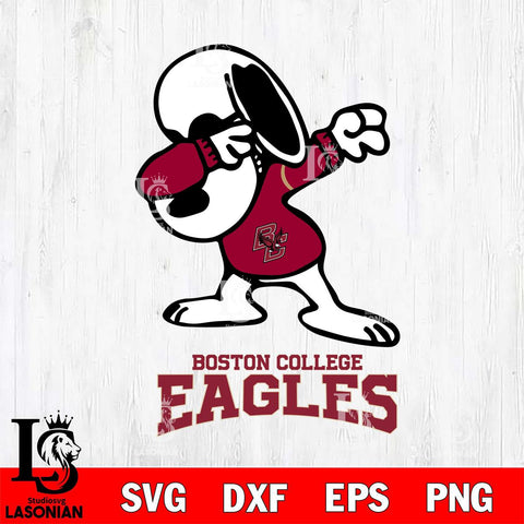 Boston College Eagles Snoopy Sport 3 Svg Eps Dxf Png File, Digital Download