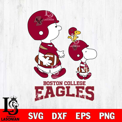 Boston College Eagles Snoopy Sport Svg Eps Dxf Png File, Digital Download