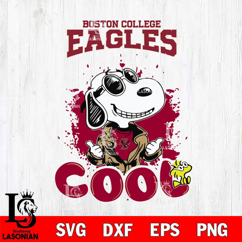 Boston College Eagles Snoopy Sport 7 Svg Eps Dxf Png File, Digital Download