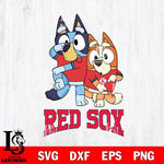 Boston Red Sox Bluey & Bingo 18 Svg Eps Dxf Png File, MLB svg, Digital Download, Instant Download