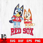 Boston Red Sox Bluey & Bingo 6 Svg Eps Dxf Png File, MLB svg, Digital Download, Instant Download