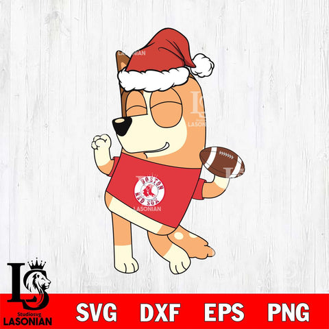 Boston Red Sox Bluey Chilli Christmas Svg Eps Dxf Png File, Digital Download, Instant Download