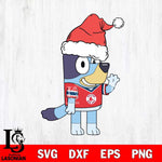 Boston Red Sox Bluey Christmas Svg Eps Dxf Png File, Digital Download, Instant Download