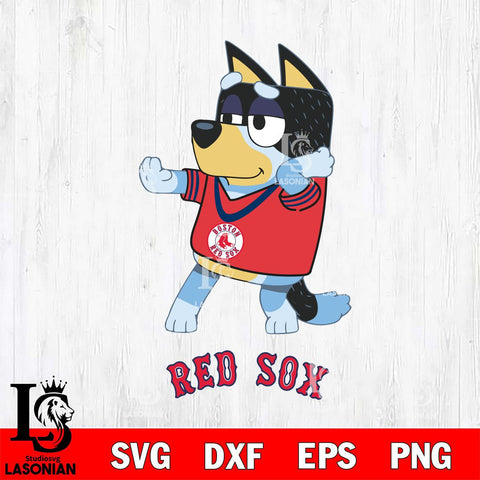 Boston Red Sox Bluey Dad Dance Svg Eps Dxf Png File, Digital Download, Instant Download