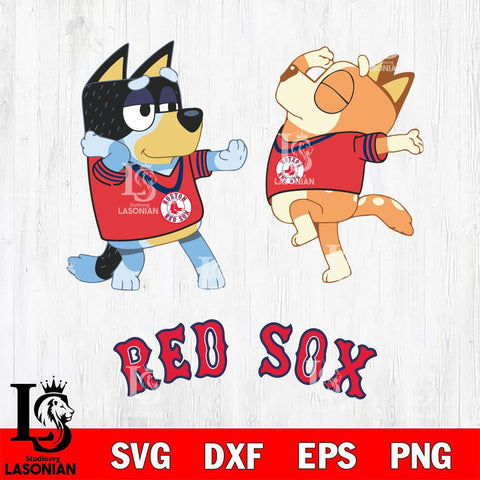 Boston Red Sox Bluey Dance Svg Eps Dxf Png File, Digital Download, Instant Download