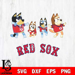 Boston Red Sox Bluey Dance Mode Squats Svg Eps Dxf Png File, Digital Download, Instant Download