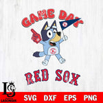 Boston Red Sox Bluey Game Day Svg Eps Dxf Png File, Digital Download, Instant Download