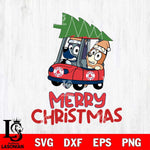 Boston Red Sox Bluey Merry Christmas Svg Eps Dxf Png File, Digital Download