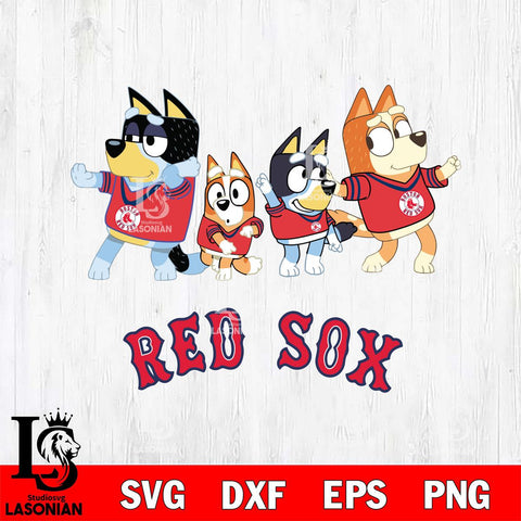 Boston Red Sox Bluey Mode Dance Squats Svg Eps Dxf Png File, Digital Download, Instant Download