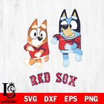 Boston Red Sox Bluey with Chilli Dance Svg Eps Dxf Png File, Digital Download, Instant Download