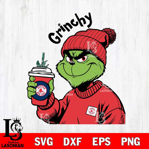 Boston Red Sox Boujee Grinch 10 Svg Eps Dxf Png File, Digital Download, Instant Download