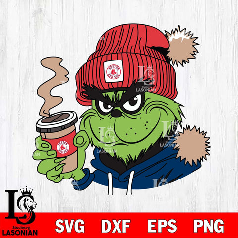 Boston Red Sox Boujee Grinch 4 Svg Eps Dxf Png File, Digital Download, Instant Download