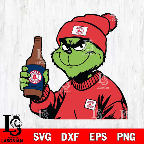 Boston Red Sox Boujee Grinch 5 Svg Eps Dxf Png File, Digital Download, Instant Download