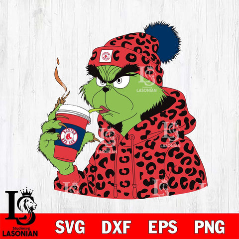 Boston Red Sox Boujee Grinch 8 Svg Eps Dxf Png File, Digital Download, Instant Download