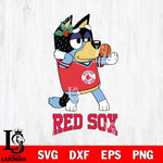 Boston Red Sox Christmas Bluey Bandit Heeler Cricut , Christmas Svg , Bluey svg , Digital Download, dxf eps png pdf file