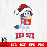 Boston Red Sox Christmas Bluey Hat Cricut , Christmas Svg , Bluey svg , Digital Download, dxf eps png pdf file