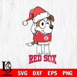 Boston Red Sox Christmas Bluey Jack Sport Cricut , Christmas Svg , Bluey svg , Digital Download, dxf eps png pdf file