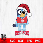 Boston Red Sox Christmas Bluey Sport Cricut , Christmas Svg , Bluey svg , Digital Download, dxf eps png pdf file