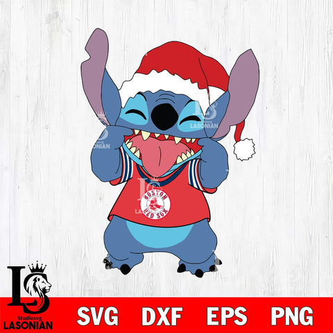 Boston Red Sox Christmas Stitch Disney SVG DXF EPS PNG file, Cut file cricut, Instant Download