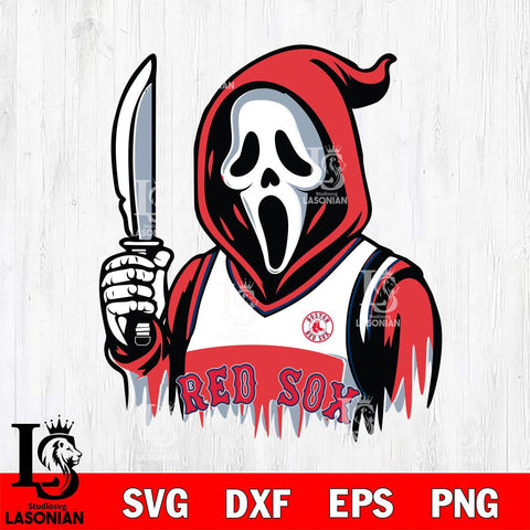 Boston Red Sox Ghostface 6 Svg Eps Dxf Png File, Digital Download, Instant Download