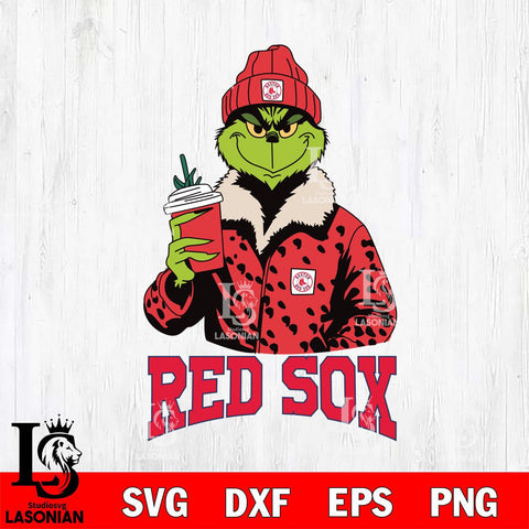 Boston Red Sox Grinch Leopard Svg Eps Dxf Png File, Digital Download, Instant Download