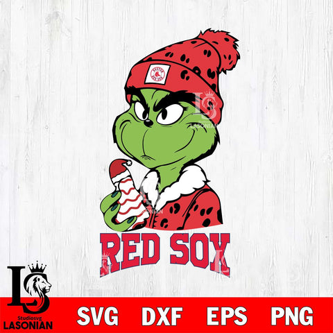 Boston Red Sox Grinch Tree Cake Svg Eps Dxf Png File, Digital Download, Instant Download