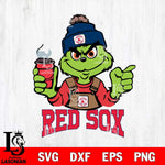 Boston Red Sox Grinch with coffee Svg Eps Dxf Png File, Digital Download, Instant Download