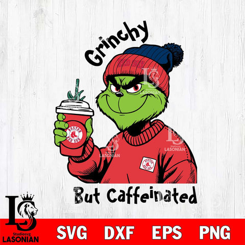 Boston Red Sox Grinchy But Caffeinated Svg Eps Dxf Png File, Digital Download, Instant Download